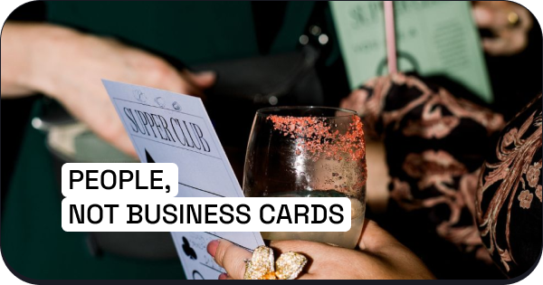 People Not Business Cards event - genuine connections
